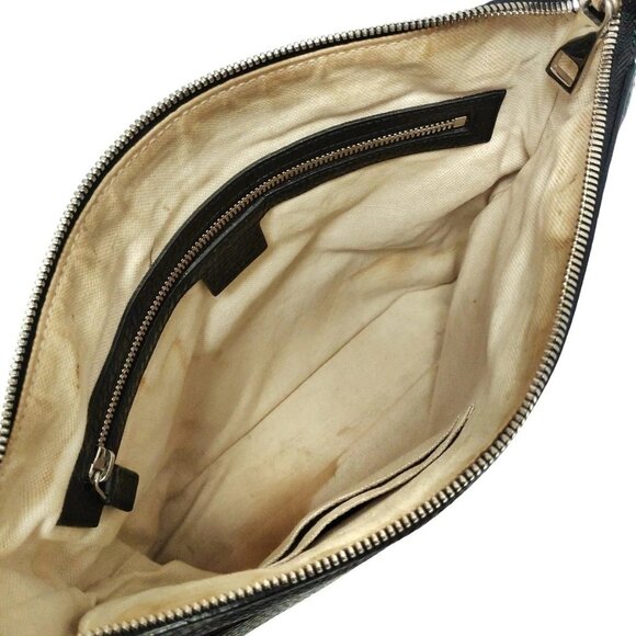 Auth GUCCI Interlocking G 322059 Black Leather - Shoulder Bag - Picture 8 of 11